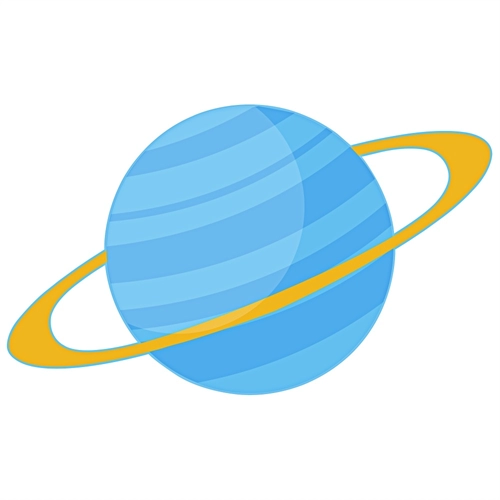 Space Explorers Theme Ringed Wonder Planet Transparent Sticker